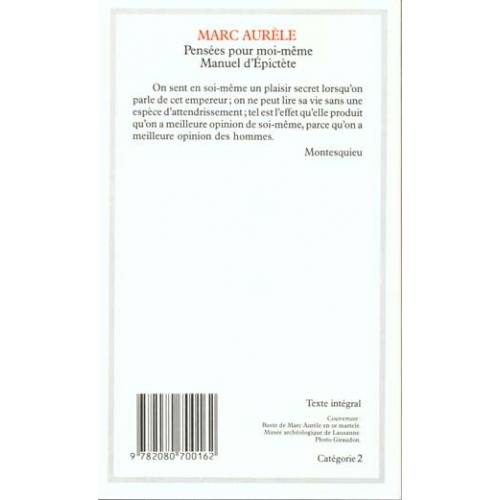Pensées pour moi-même  - Suivi du Manuel d'Epictète