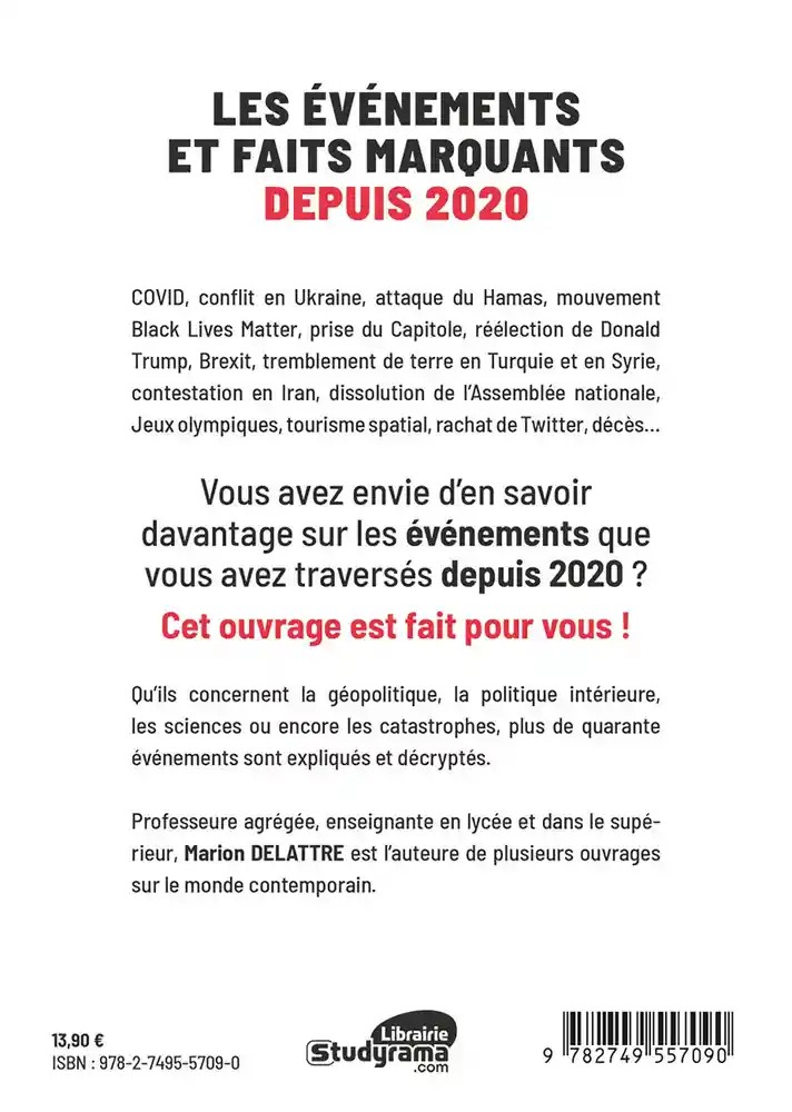 Evénements et faits marquants depuis 2020