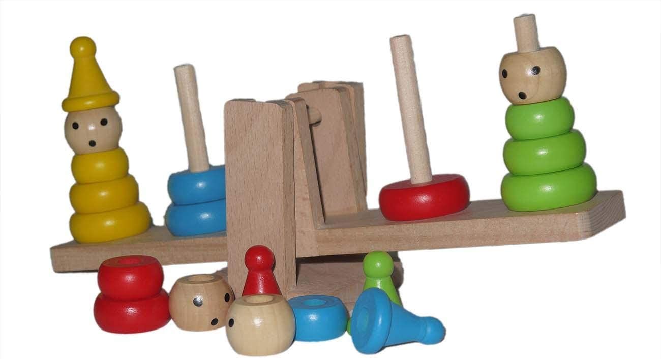 Clown balance لعبة تعليمية جديدة مونتيسوري خشبية ميزان جديد لعبة للأطفال