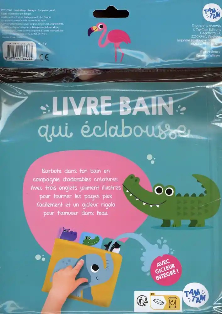 Livre bain qui éclabousse Eléphant