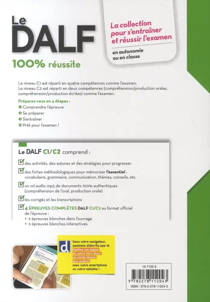 Le DALF C1/C2 100% réussite