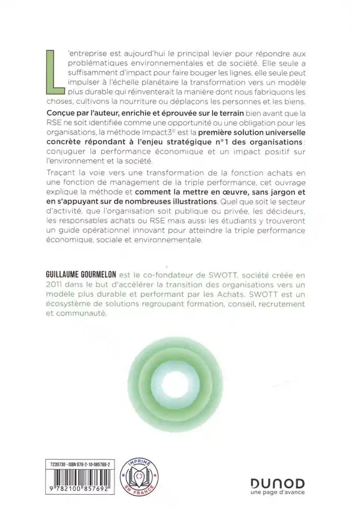 Des achats durables pour une entreprise triplement performante