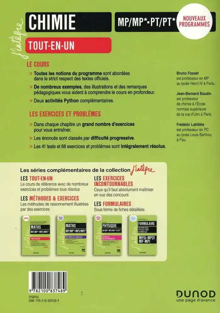 Chimie tout-en-un MP-MP* PT-PT*