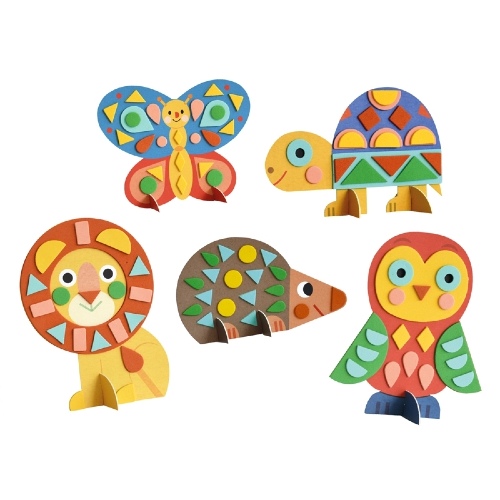 Mes autocollants en mousse Animaux  - 5 animaux silhouette à créer !