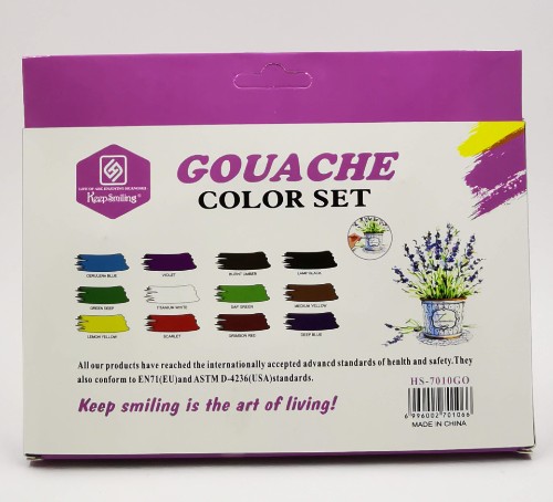 Peinture gouache KeepSmiling  - 10 tubes par paquet