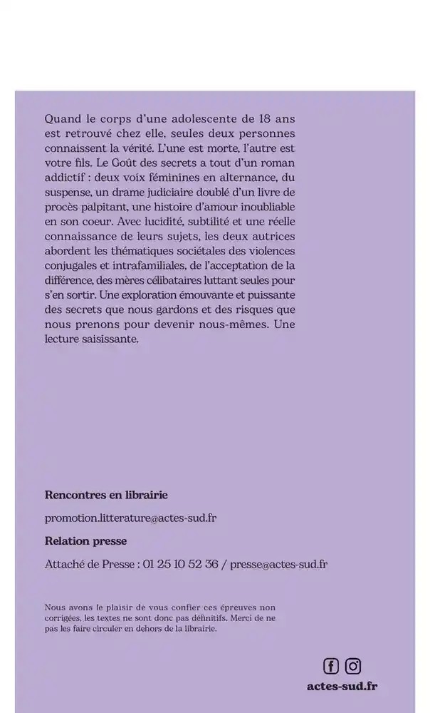 Le goût des secrets