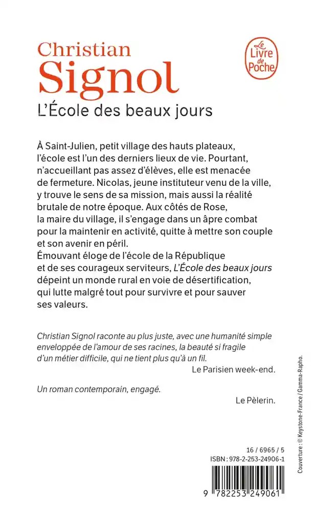 L'école des beaux jours