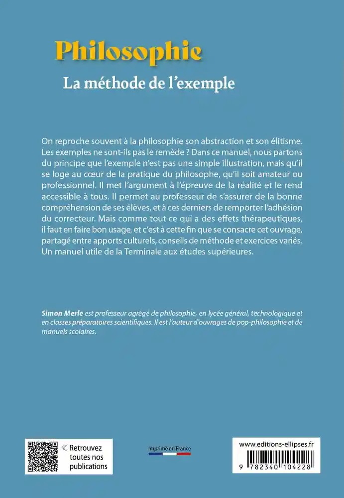 Philosophie, la méthode de l'exemple