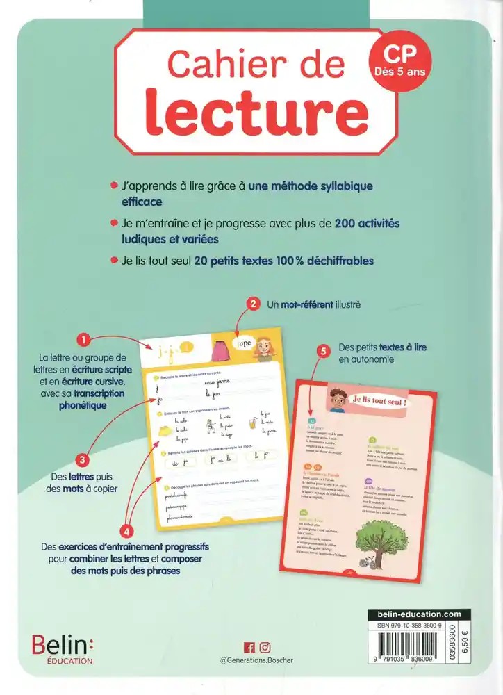 Cahier de lecture CP