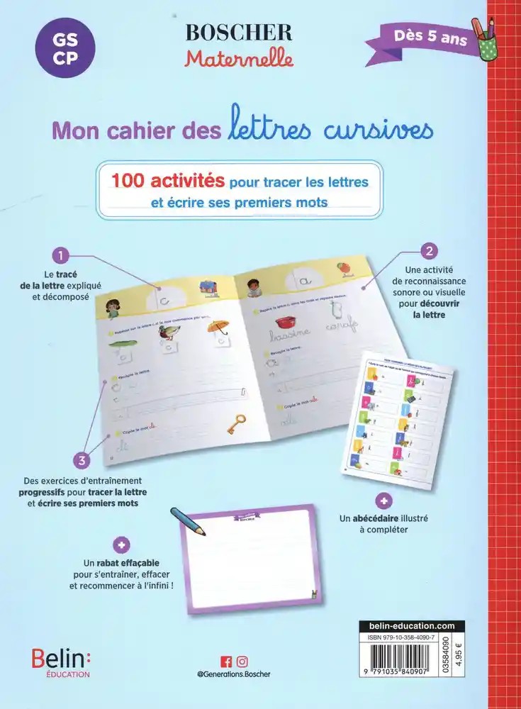 Mon cahier des lettres cursives GS-CP