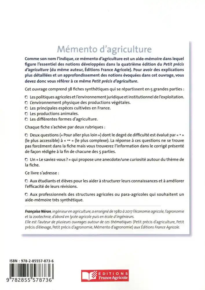 Mémento d'agriculture