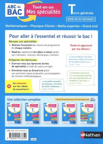 Mes spécialités Mathématiques - Physique-Chimie Tle