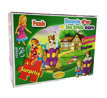 Puzzle Boucle d'or et les trois ours مربكة برعم الذهب والدببة الثلاث 80 قطعة بازل