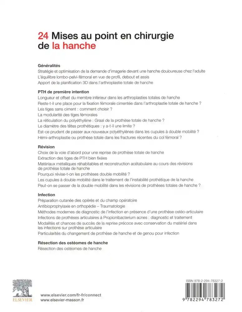 24 Mises au point en chirurgie de la hanche