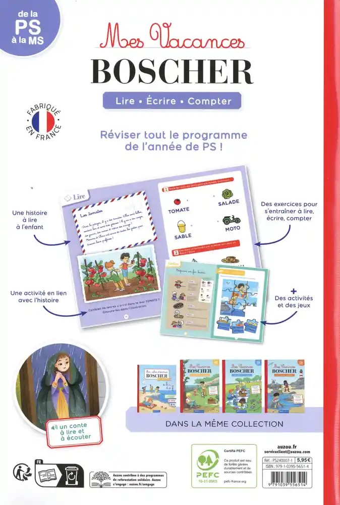 Mes vacances Boscher de la PS à la MS