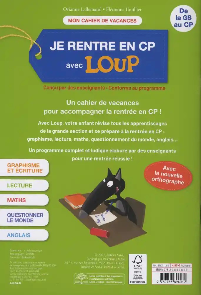 Je rentre en CP avec Loup